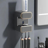 Smart Toothbrush Holder with UV Disinfection & Toothpaste Dispenser - Omatic Health