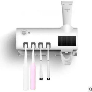 Toothbrush Holder with Toothpaste Dispenser and UV Sterilizer - Omatic Health