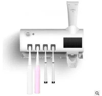 Toothbrush Holder with Toothpaste Dispenser and UV Sterilizer - Omatic Health