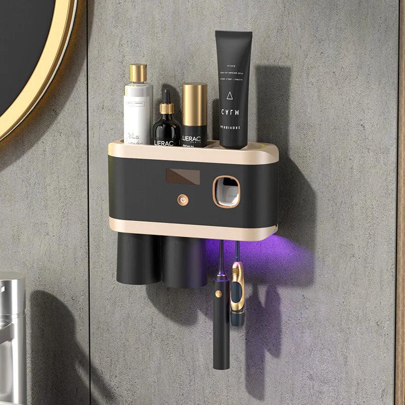 Smart UV Toothbrush Holder with Toothpaste Dispenser - Omatic Health