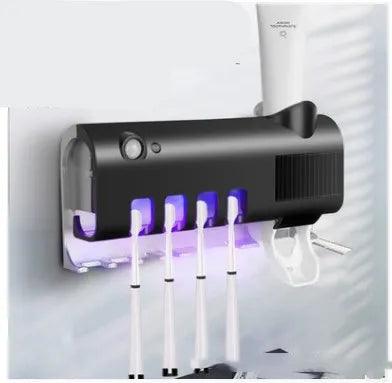 Toothbrush Holder with Toothpaste Dispenser and UV Sterilizer - Omatic Health