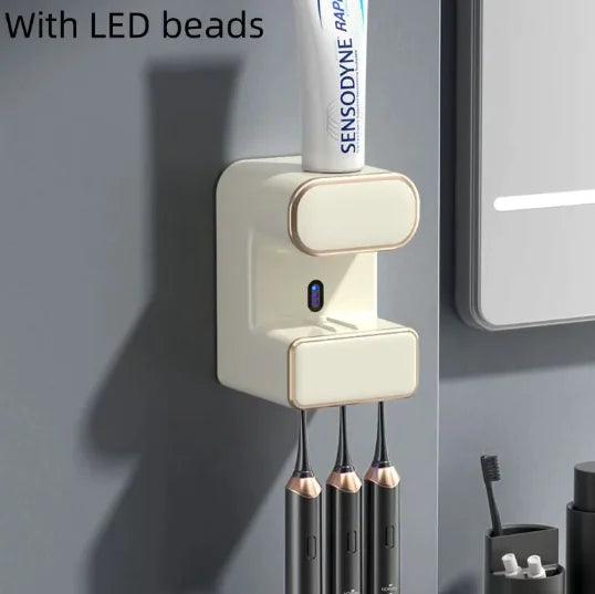 Smart Toothbrush Holder with UV Disinfection & Toothpaste Dispenser - Omatic Health