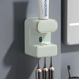 Smart Toothbrush Holder with UV Disinfection & Toothpaste Dispenser - Omatic Health
