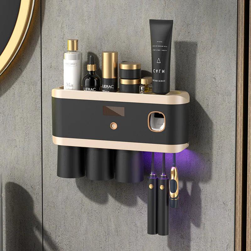 Smart UV Toothbrush Holder with Toothpaste Dispenser - Omatic Health